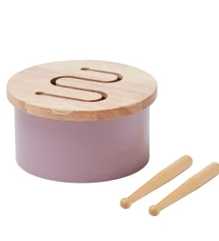 Kids Concept Musikinstrumenter|Trælegetøj - Tromme Mini - 16,5 x 9 cm - Lilla