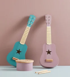 Kids Concept Musikinstrumenter|Trælegetøj - Tromme Mini - 16,5 x 9 cm - Lilla