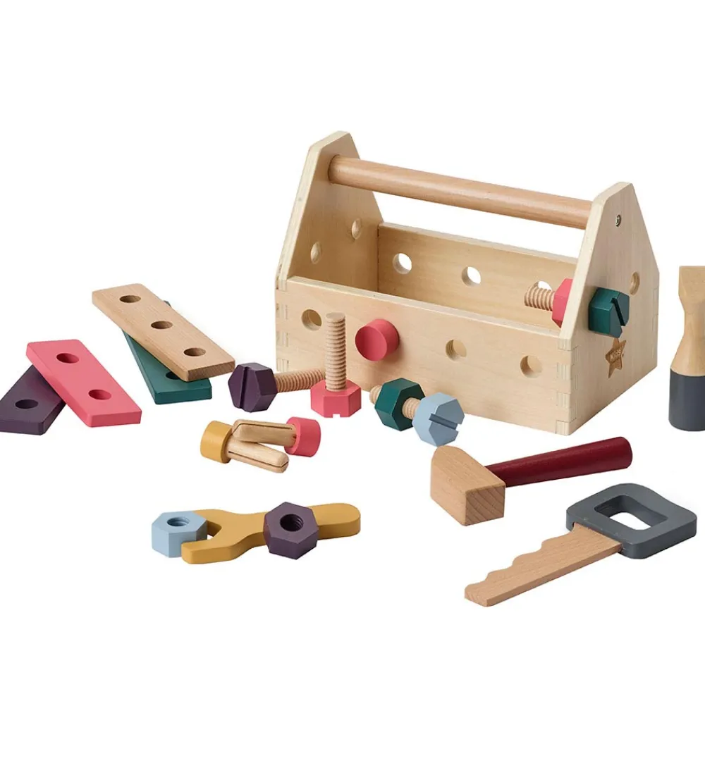 Kids Concept Legeværktøj|Trælegetøj - Værktøjskasse - Træ