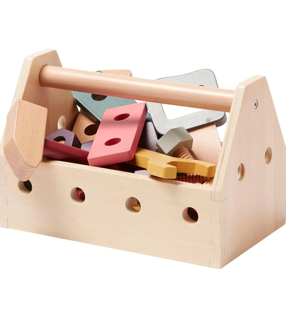 Kids Concept Legeværktøj|Trælegetøj - Værktøjskasse - Træ