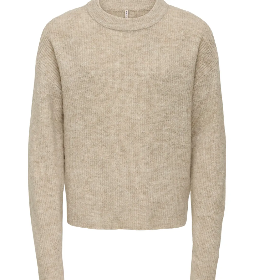 Børn Kids Only Bluser|Bluse - Strik - KogCamilla - Stone/ Melange