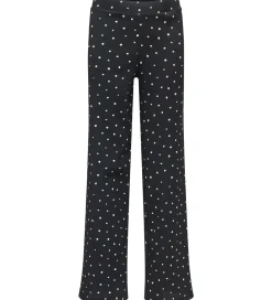 Børn Kids Only Bukser Og Jeans|Bukser - KogMelia - Black/Dots Cloud Dancer