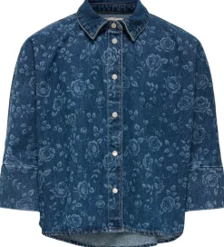 Børn Kids Only Skjorter|Denimjakke - KogGrace - Medium Blue Denim/Rose