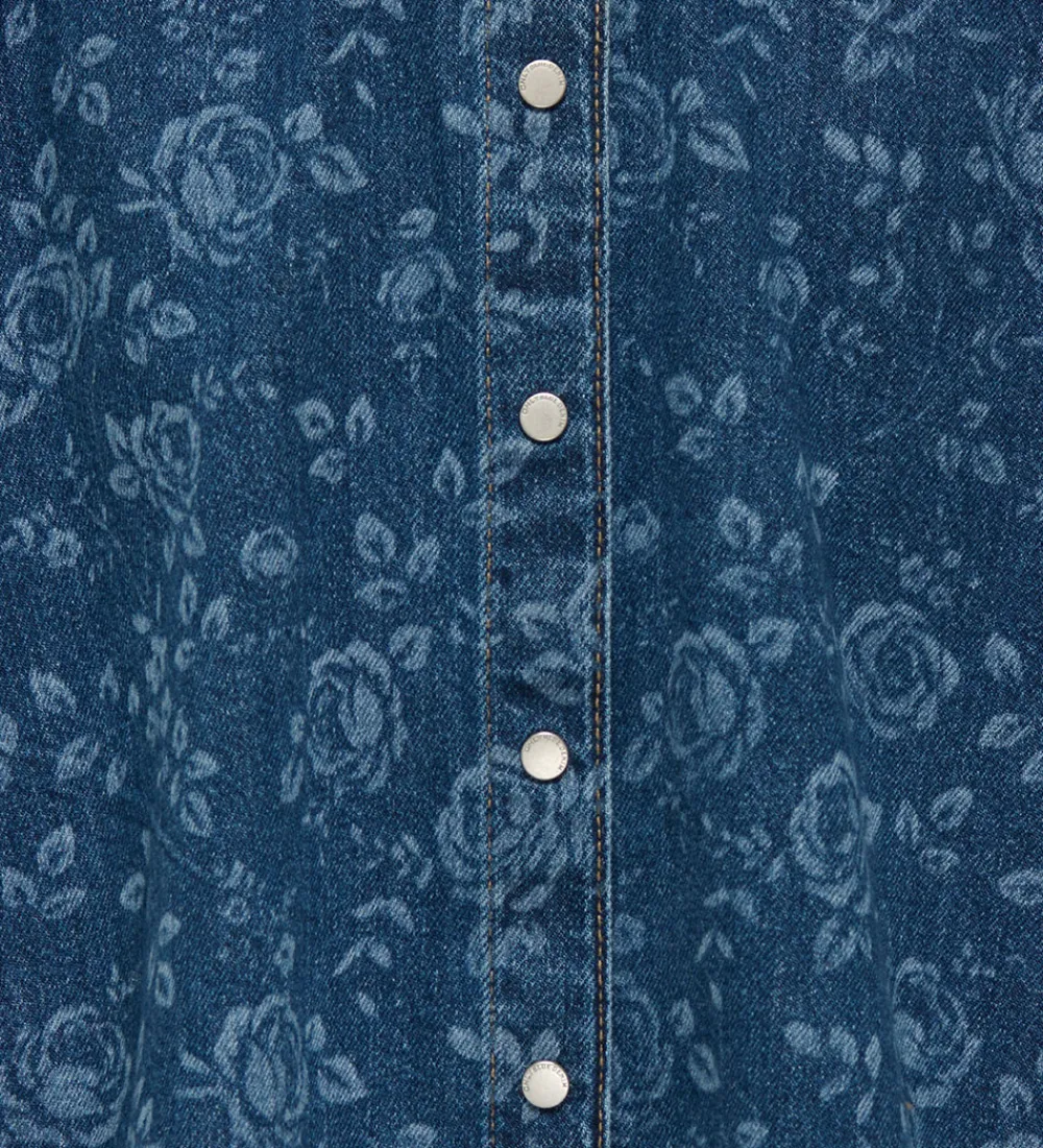 Børn Kids Only Skjorter|Denimjakke - KogGrace - Medium Blue Denim/Rose