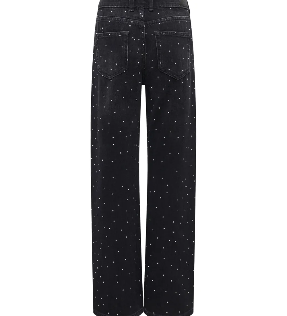 Børn Kids Only Bukser Og Jeans|Pigetøj>Jeans - KogCobain - Rhinestone - Washed Black