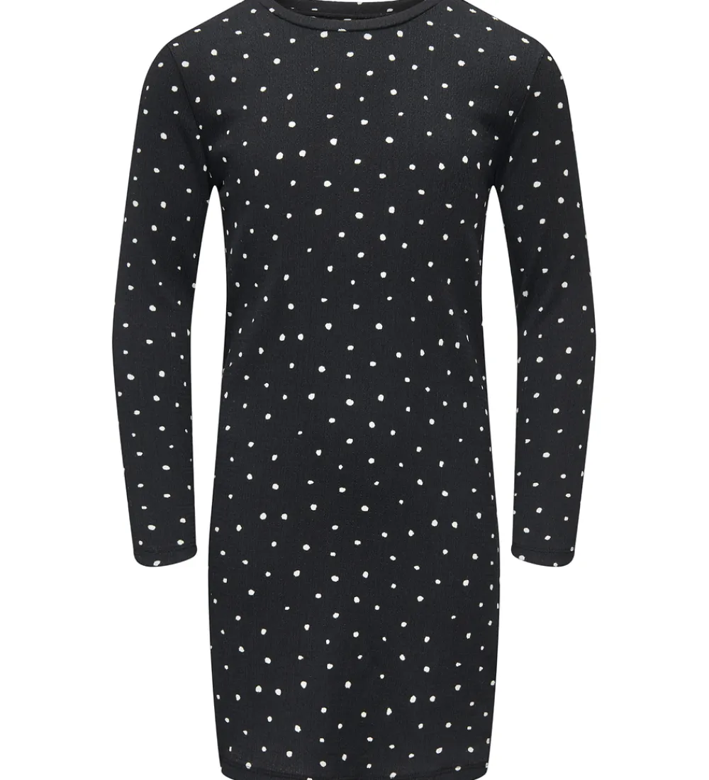 Børn Kids Only Kjoler>Kjole - KogMelia - Black/Dots Cloud Dancer