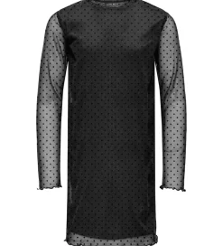 Børn Kids Only Kjoler|Kjole - Mesh - KogDora - Black/Dots Flock Black