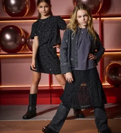 Børn Kids Only Kjoler|Skjorte - KogGrace - Washed Black/ Heart Embroide