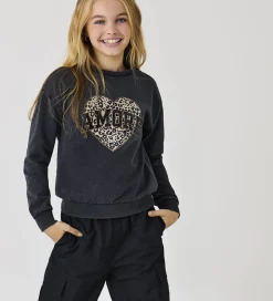 Børn Kids Only Sweatshirts|Sweatshirt - Noos - KogRuna - Phantom/Amore/Leo