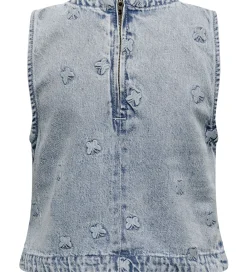 Børn Kids Only Toppe>Top - KogFreja - Lyseblå Denim/Sommerfugl