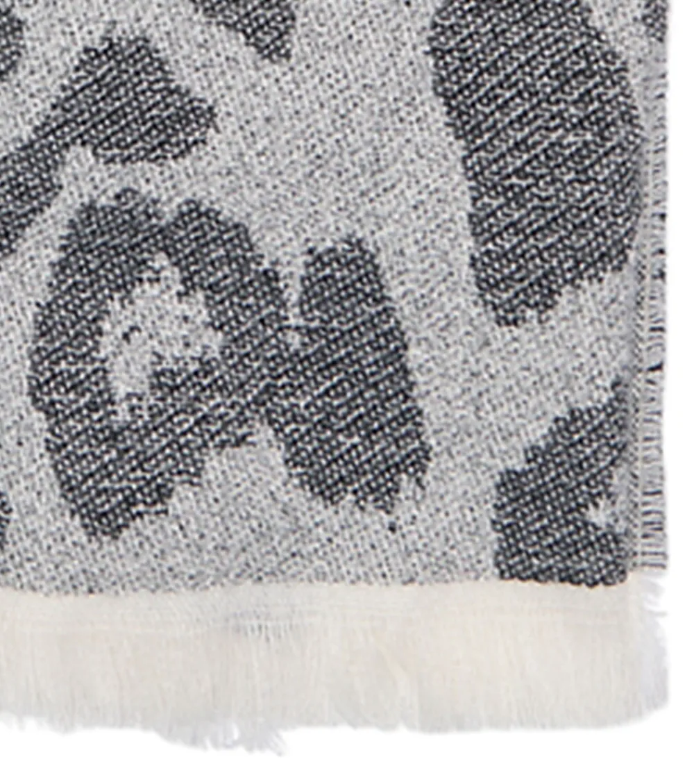 Børn Kids Only Tørklæder|Tørklæde - 170 cm - Strik - KogBrina - Sort m. Leopard