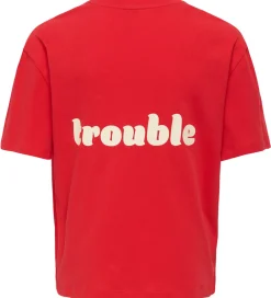 Børn Kids Only T-Shirts|T-shirt - KogEllie - High Risk Red/Trouble