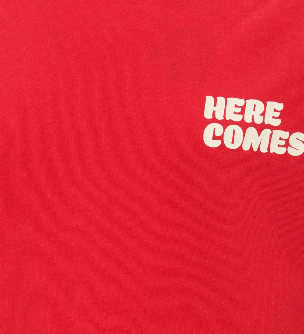 Børn Kids Only T-Shirts|T-shirt - KogEllie - High Risk Red/Trouble