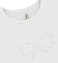 Børn Kids Only T-Shirts>T-shirt - KogKate - Pearl - Cloud Dancer/Bow