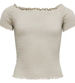 Børn Kids Only T-Shirts|T-shirt - Smock - KogBoa - Pumice Stone