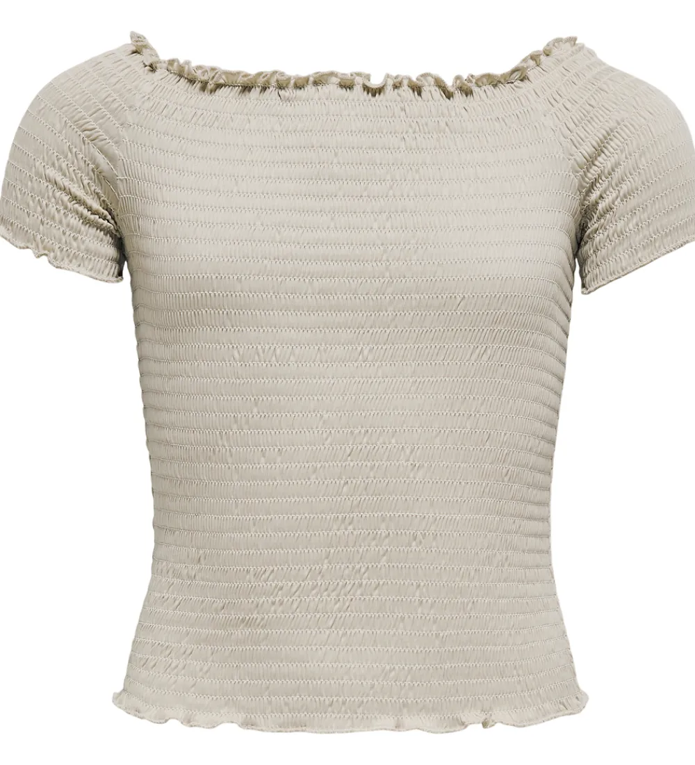 Børn Kids Only T-Shirts|T-shirt - Smock - KogBoa - Pumice Stone