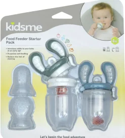 KidsMe Spisetid>Food Feedere - 2-pak - M/L - Grey/Azure