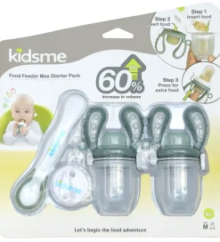 KidsMe Spisetid|Food Feedere - 2-pak - Starterpakke - Medium - Gray