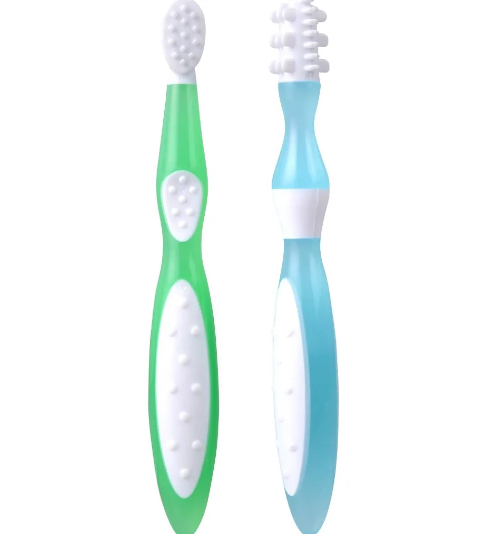 KidsMe Tandbørster>Min Første Tandbørste - Blå/Grøn