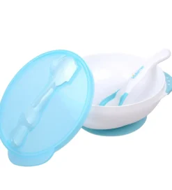 KidsMe Babyskeer>Skål m. Ske - Blå