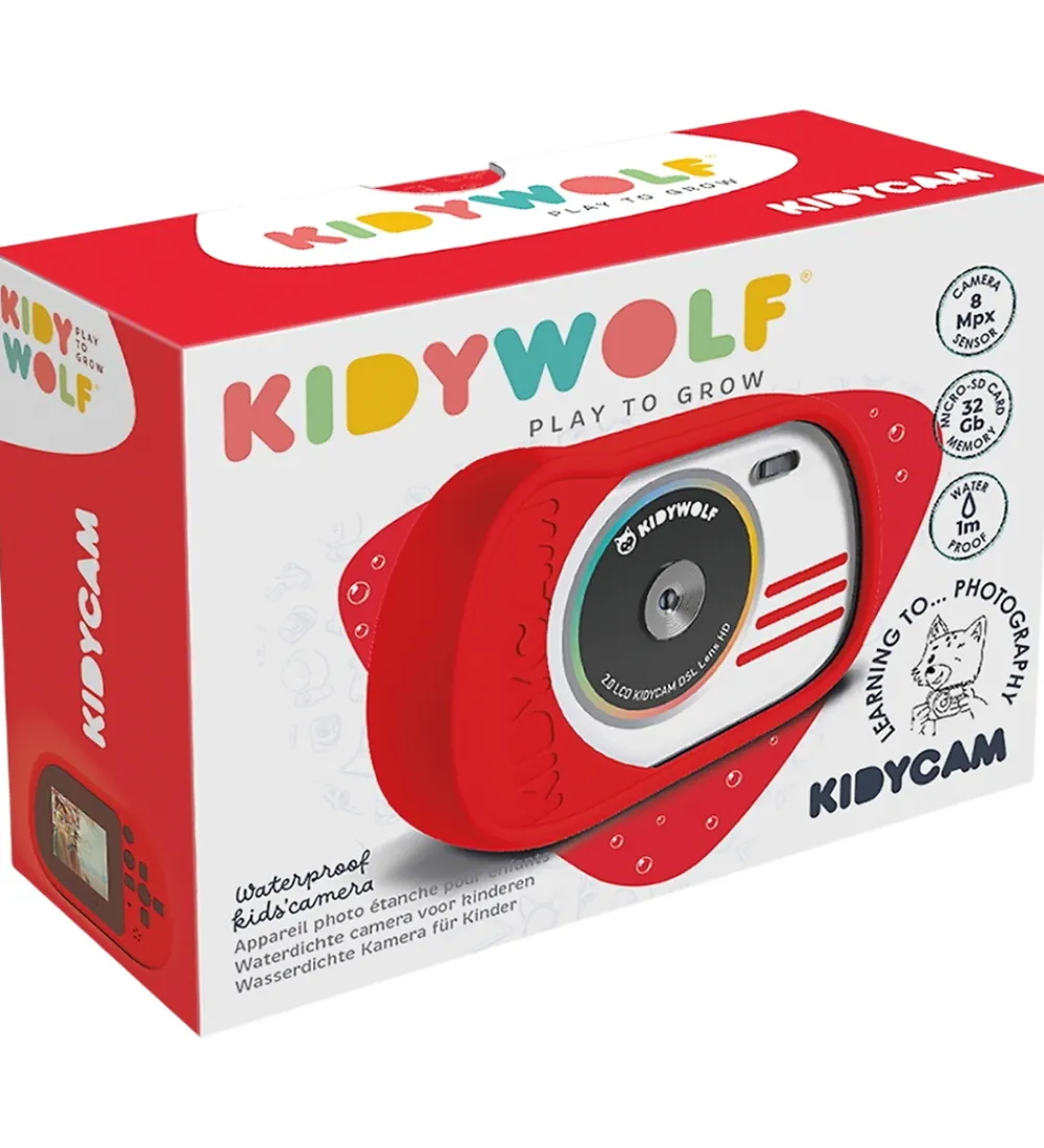Børn Kidywolf Børnekamera>Kamera - Kidycam - Rød