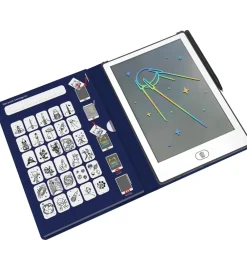 Kidywolf Malebog|Kreasæt|LCD-tegnetavle m. 30 Motiver - Galaxy