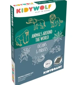 Kidywolf Kreasæt>Refill Tegnemotiver - 60 motiver - Animals of The World