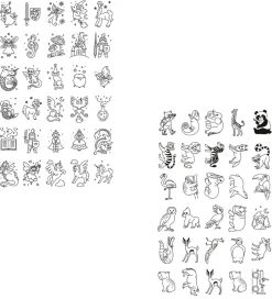 Kidywolf Kreasæt></noscript>Refill Tegnemotiver - 60 motiver - Once Upon A Time/Ani