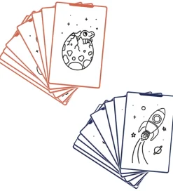 Kidywolf Kreasæt>Refill Tegnemotiver - 60 motiver - Dinosaur/Galaxy