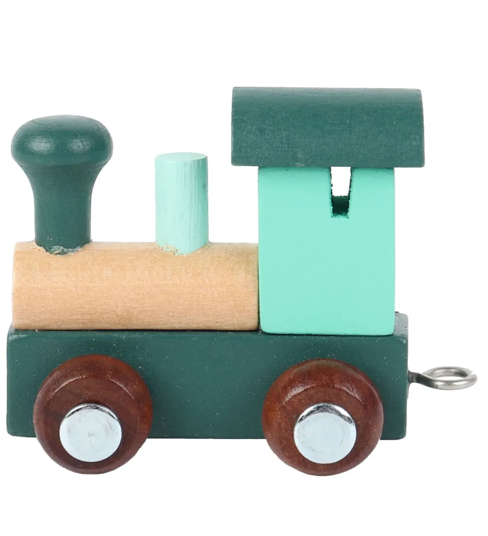 Kinder and Kids Fødselsdagstoge|Bogstaver|Lokomotiv til Navnetog - Arctic Blue