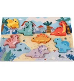 Kinder and Kids Trælegetøj>Puslespil - Træ - Dinosaur