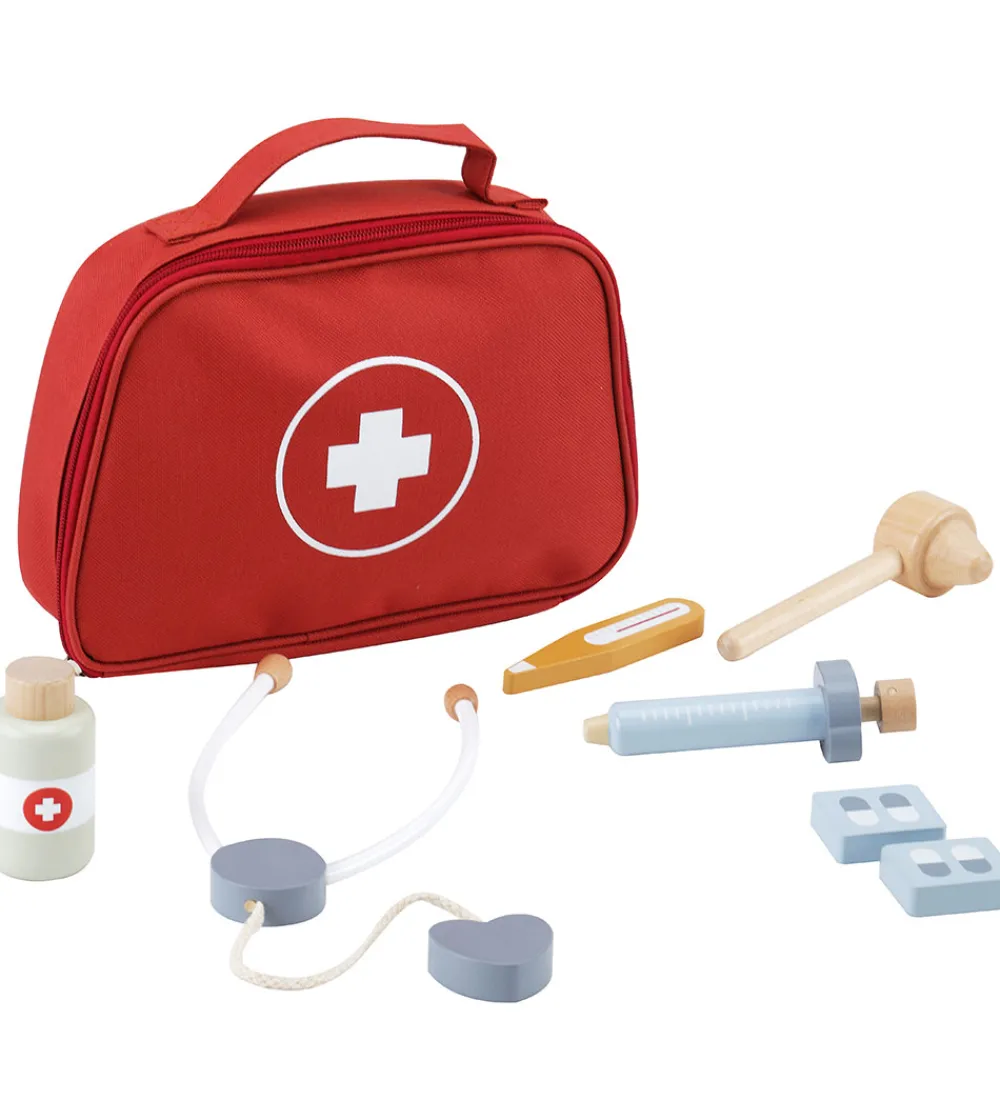 Kinder and Kids Trælegetøj|Legeværktøj|Trælegetøj - Lægetaske