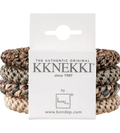 Kknekki Hårelastikker>Hårelastikker - 4-pak - Brun/Beige