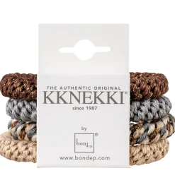 Kknekki Hårelastikker>Hårelastikker - 4-pak - Beige/Brun/Grå