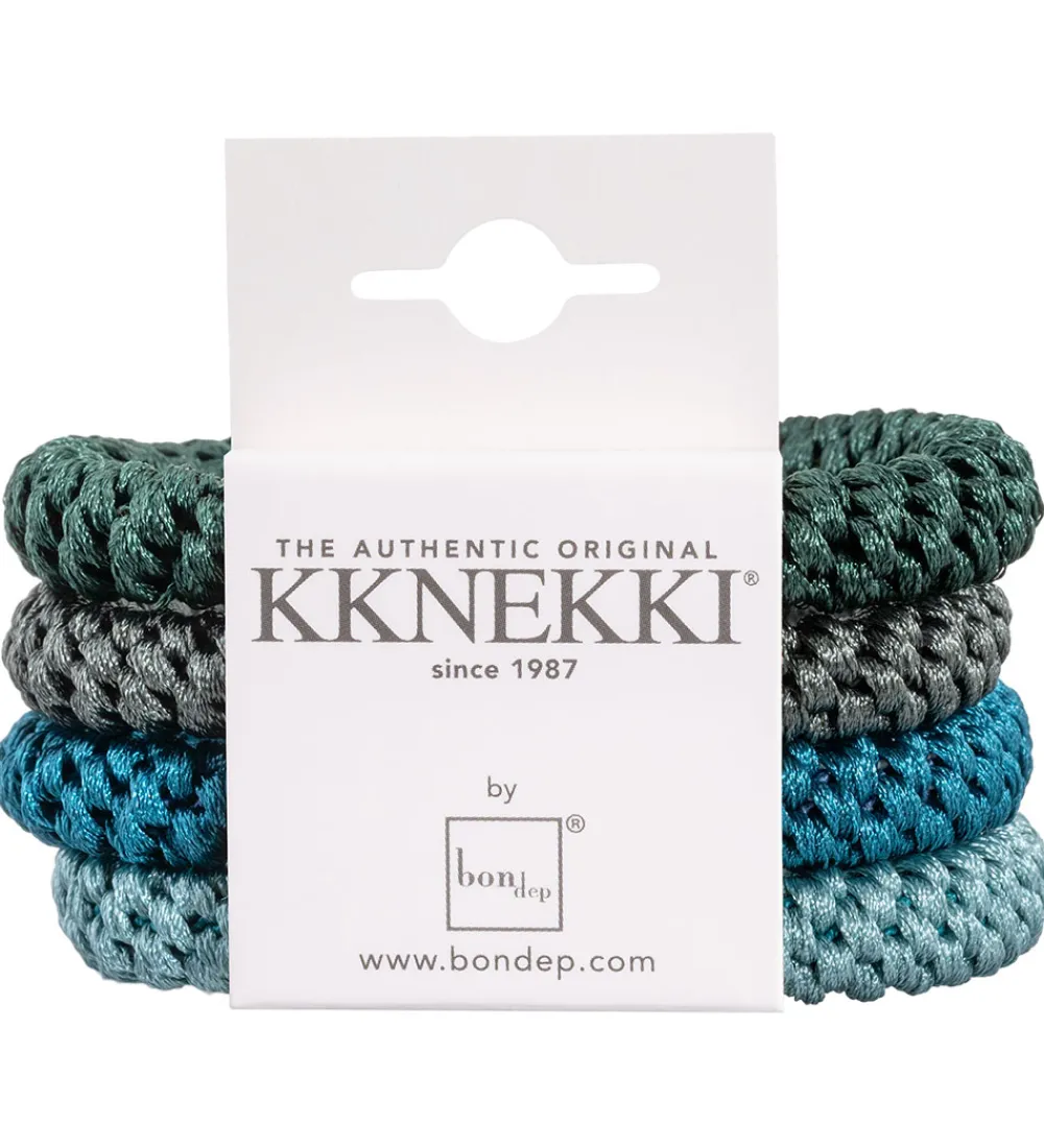 Kknekki Hårelastikker>Hårelastikker - 4-pak - Blå/Grøn