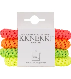 Kknekki Hårelastikker>Hårelastikker - 4-pak - Pink/Orange/Grøn/Gul