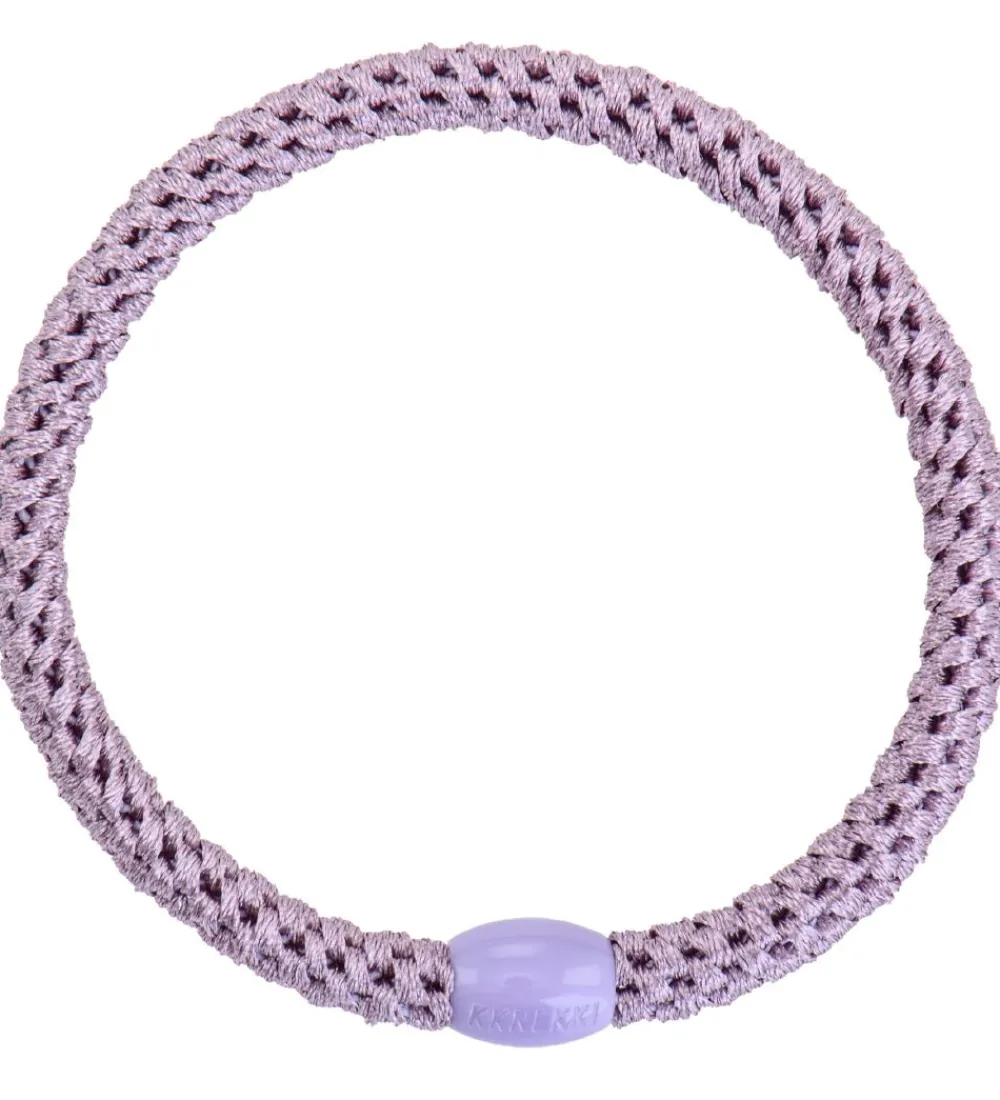 Kknekki Hårelastikker|Hårelastikker - 6-Pak - Slim - Hvid/Lilla/Blå