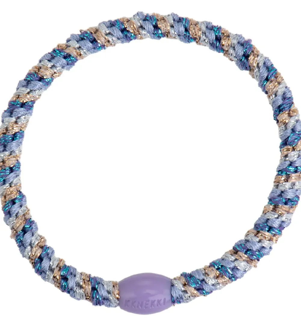 Kknekki Hårelastikker|Hårelastikker - 6-Pak - Slim - Hvid/Lilla/Blå