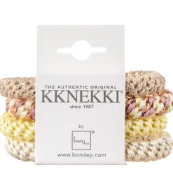 Kknekki Hårelastikker>Hårelastikker - 4-pak - Hvid/Beige/Gul