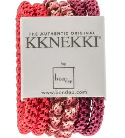 Kknekki Hårelastikker>Hårelastikker - Slim - 6-pak - Bordeaux/Rosa/Fuchsia