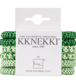 Kknekki Hårelastikker|Hårelastikker - Slim - 6-pak - Grøn