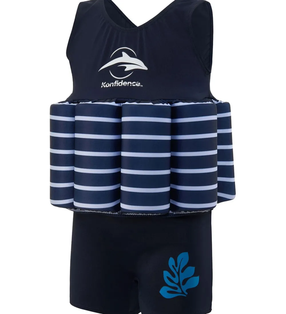 Konfidence Svømmeveste|Svømmedragt - UV40+ - Navy Blue/Breton