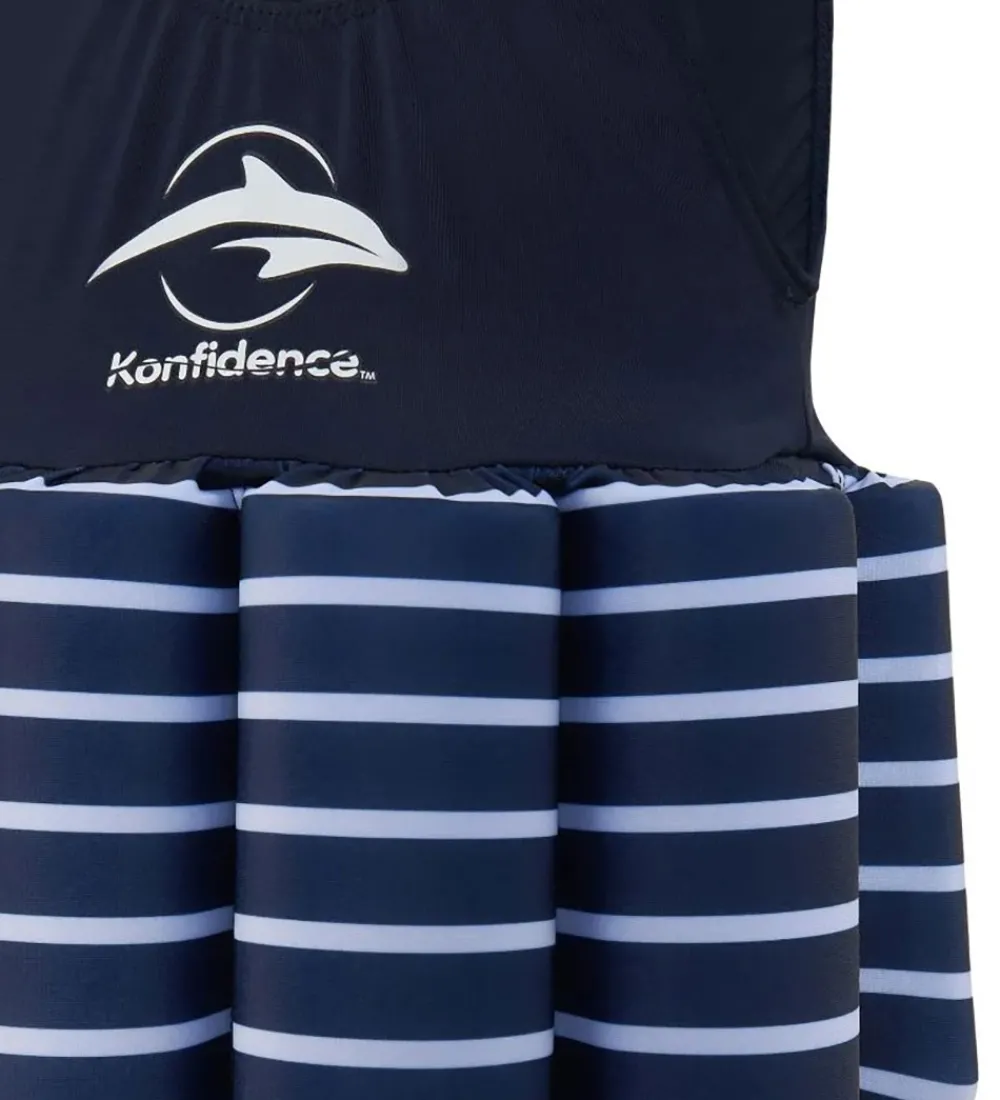 Konfidence Svømmeveste|Svømmedragt - UV40+ - Navy Blue/Breton