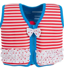 Konfidence Svømmeveste>Svømmevest - Original - Marthas Red Stripe Frills