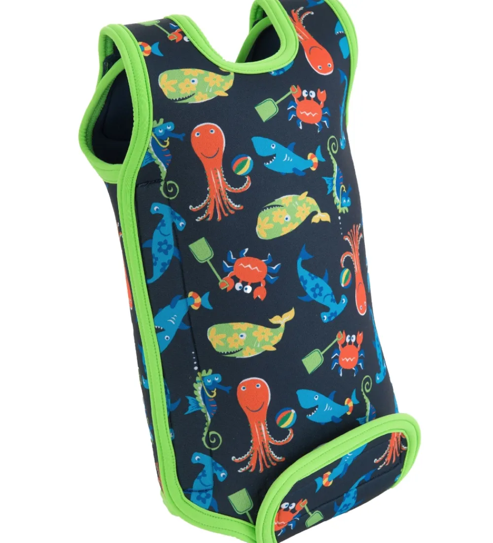 Konfidence Våddragter|Våddragt - BabyWarma - Sea Friends Navy/Lime