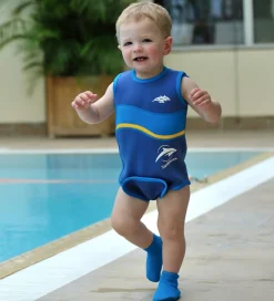 Konfidence Våddragter|Våddragt - BabyWarma - Sea Friends Navy/Lime