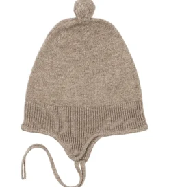 Børn Konges Sløjd Babyhjelme>Babyhjelm - Uld - Strik - Mattou - Lysebrun