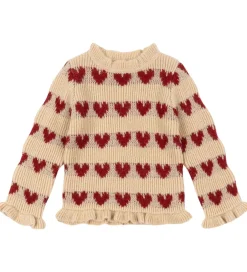 Børn Konges Sløjd Juletøj|Bluse - Uld - Strik - Laula - Heart