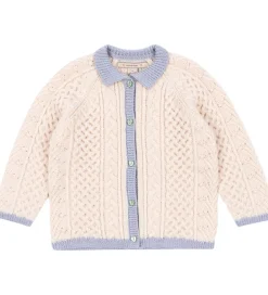 Børn Konges Sløjd Striktrøjer|Cardigan - Emma - Uld - Strik - Off White