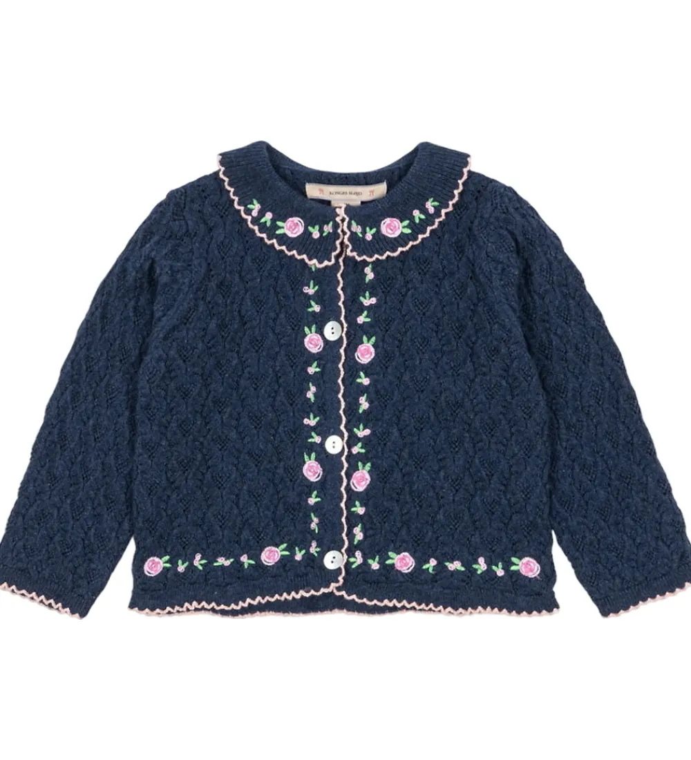 Børn Konges Sløjd Striktrøjer>Cardigan - Strik - Rosier - Ensign Blue